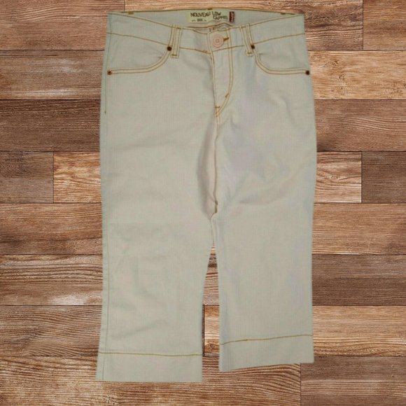 Levi’s 525 Nouveau Low Capri Jeans Women’s 8 Light Pink Stretch Mid Rise Y2K VTG - Picture 1 of 5